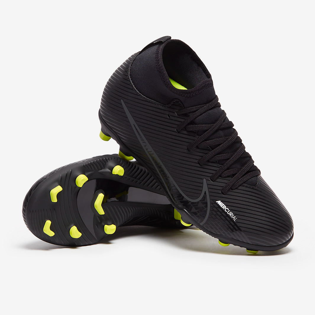 Nike Kids Mercurial Superfly IX Club FG/MG - Black/Dk Smoke Grey/Summit White/Volt
