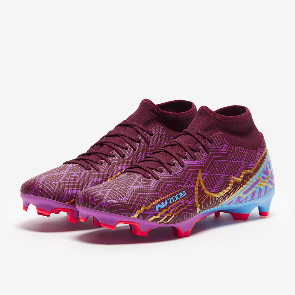 Nike Zoom Mercurial Superfly IX Academy KM FG/MG - Dark Beetroot/Mtlc Vivid Gold