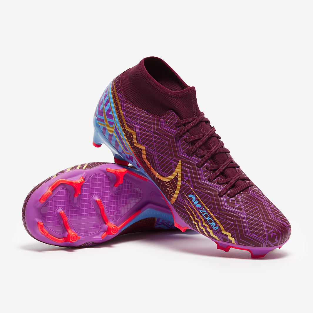 Nike Zoom Mercurial Superfly IX Academy KM FG/MG - Dark Beetroot/Mtlc Vivid Gold