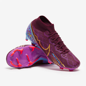 Nike Zoom Mercurial Superfly IX Academy KM FG/MG - Dark Beetroot/Mtlc Vivid Gold