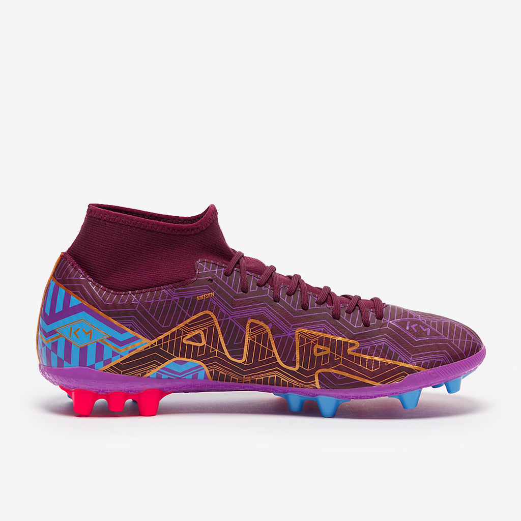 Nike Zoom Mercurial Superfly IX Academy KM AG - Dark Beetroot/Mtlc Vivid Gold