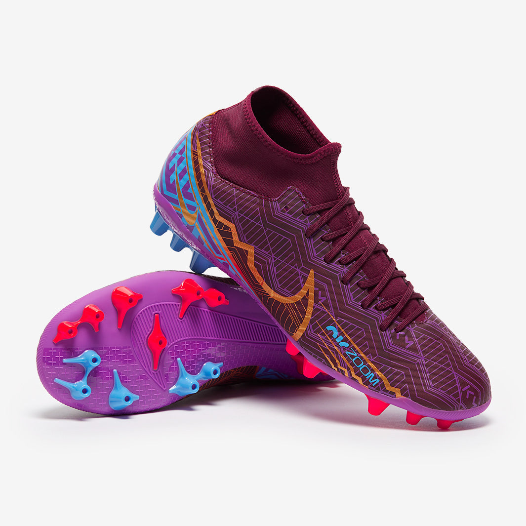 Nike Zoom Mercurial Superfly IX Academy KM AG - Dark Beetroot/Mtlc Vivid Gold