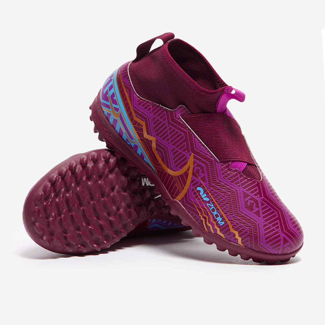 Nike Kids Zoom Mercurial Superfly IX Academy KM TF - Dark Beetroot/Mtlc Vivid Gold