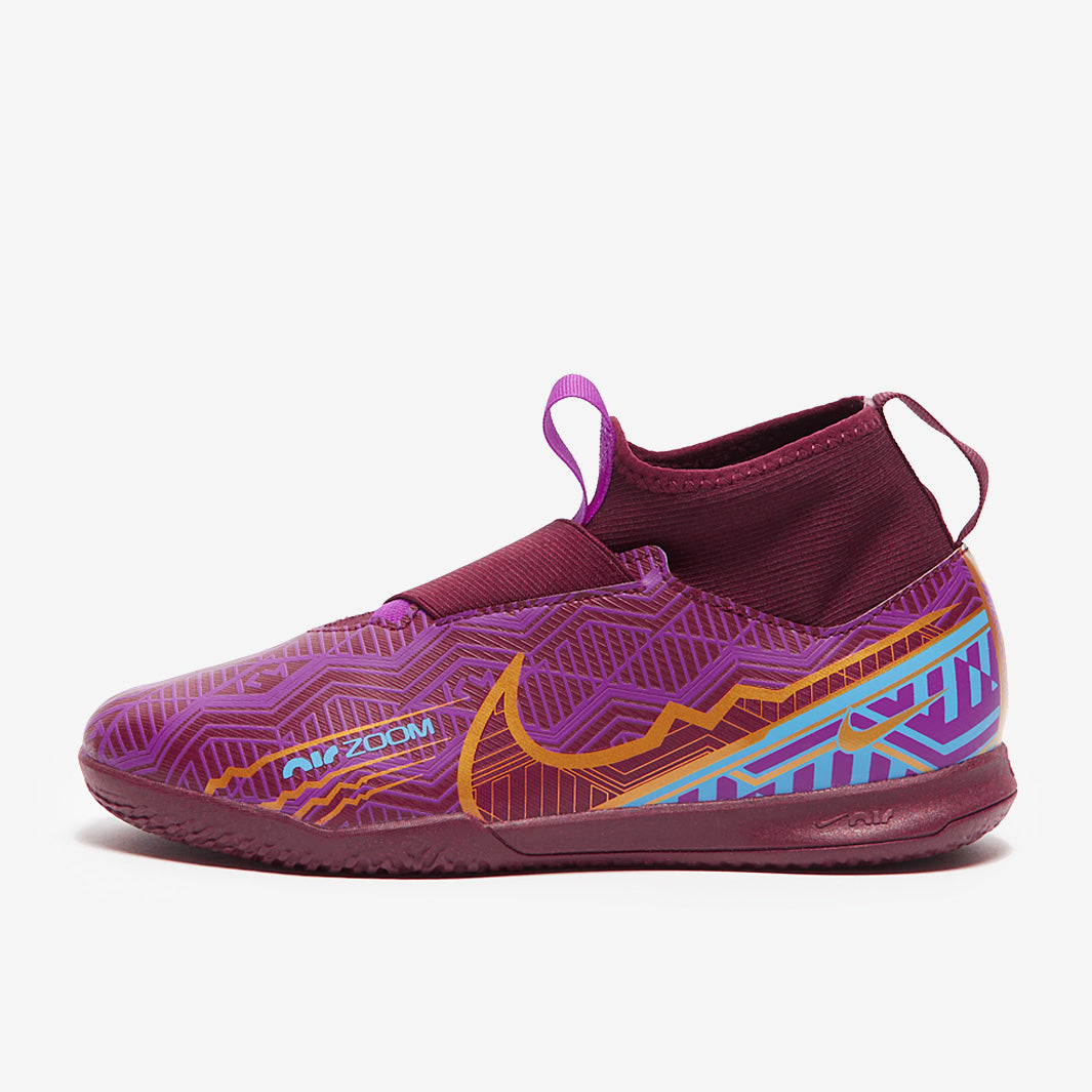 Nike Kids Zoom Mercurial Superfly IX Academy KM IC - Dark Beetroot/Mtlc Vivid Gold