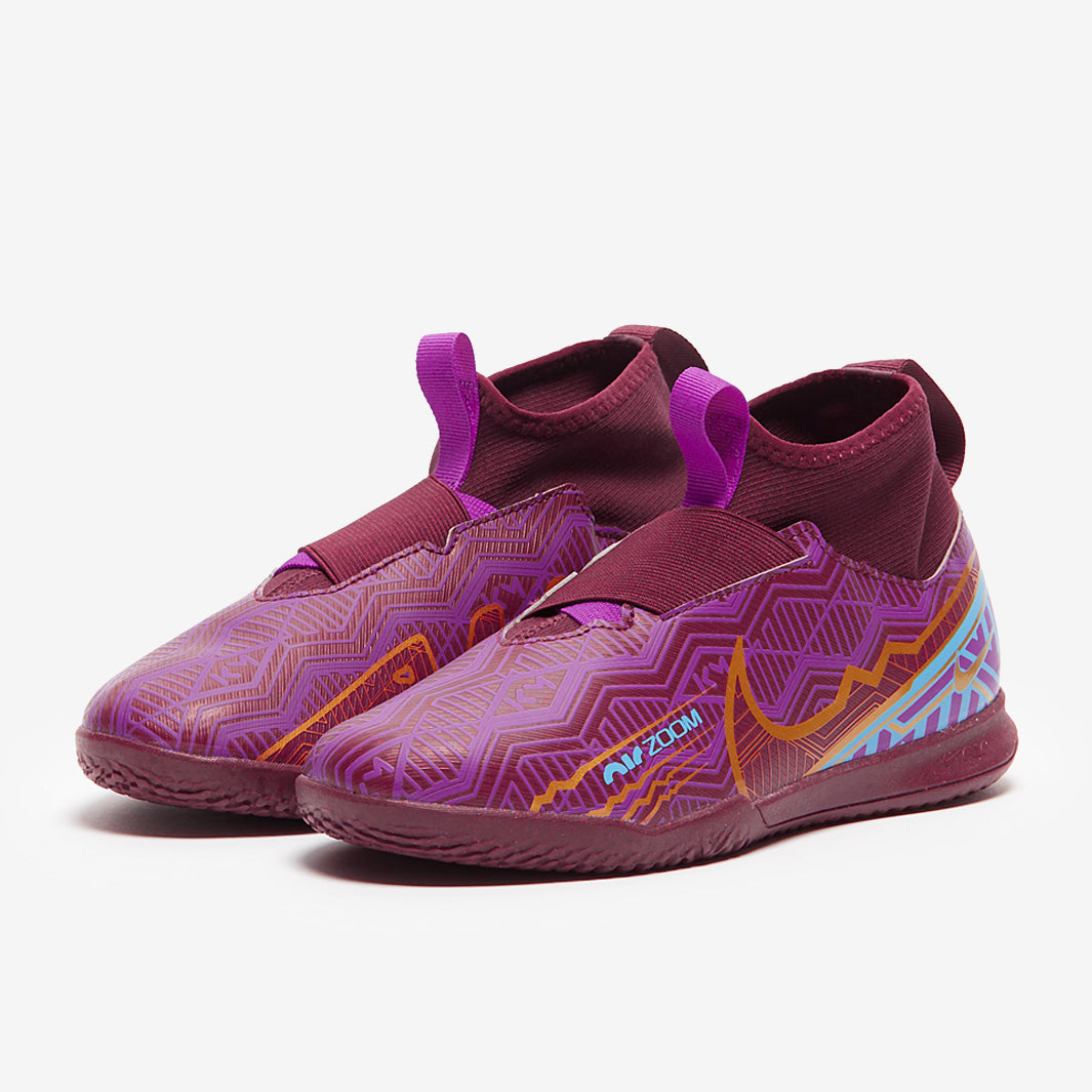 Nike Kids Zoom Mercurial Superfly IX Academy KM IC - Dark Beetroot/Mtlc Vivid Gold