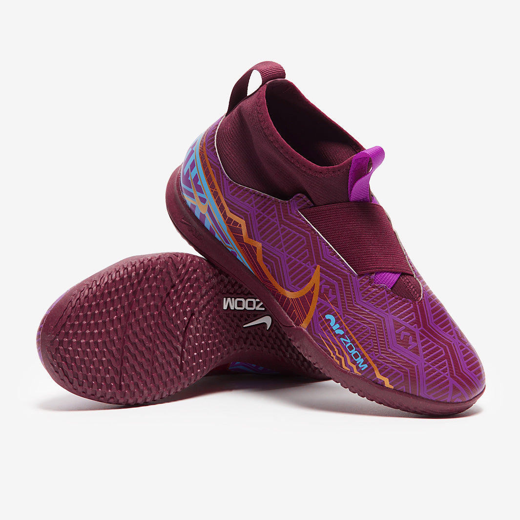 Nike Kids Zoom Mercurial Superfly IX Academy KM IC - Dark Beetroot/Mtlc Vivid Gold