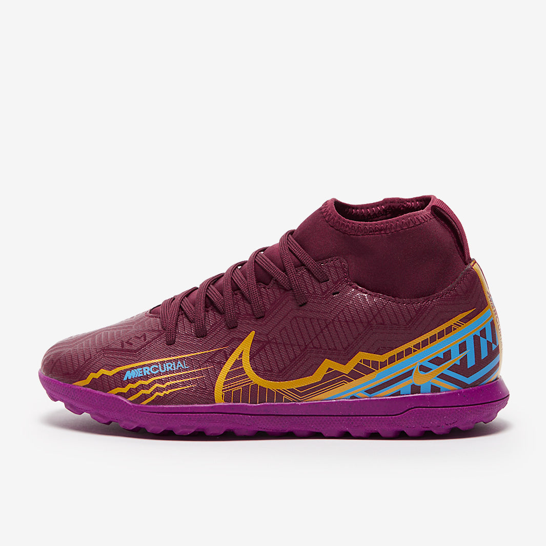 Nike Kids Mercurial Superfly IX Club KM TF - Dark Beetroot/Mtlc Vivid Gold