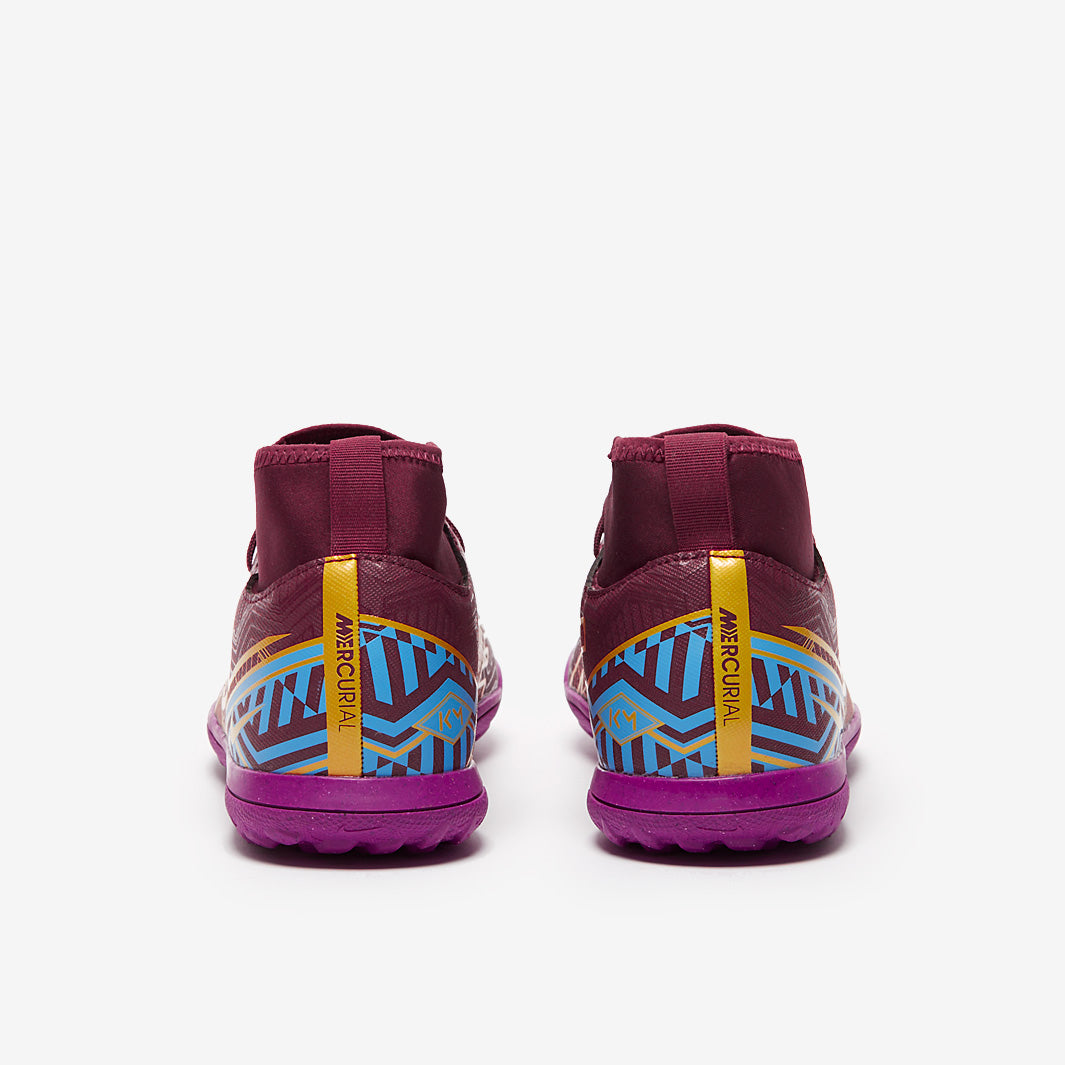 Nike Kids Mercurial Superfly IX Club KM TF - Dark Beetroot/Mtlc Vivid Gold
