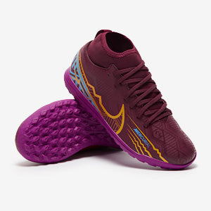 Nike Kids Mercurial Superfly IX Club KM TF - Dark Beetroot/Mtlc Vivid Gold