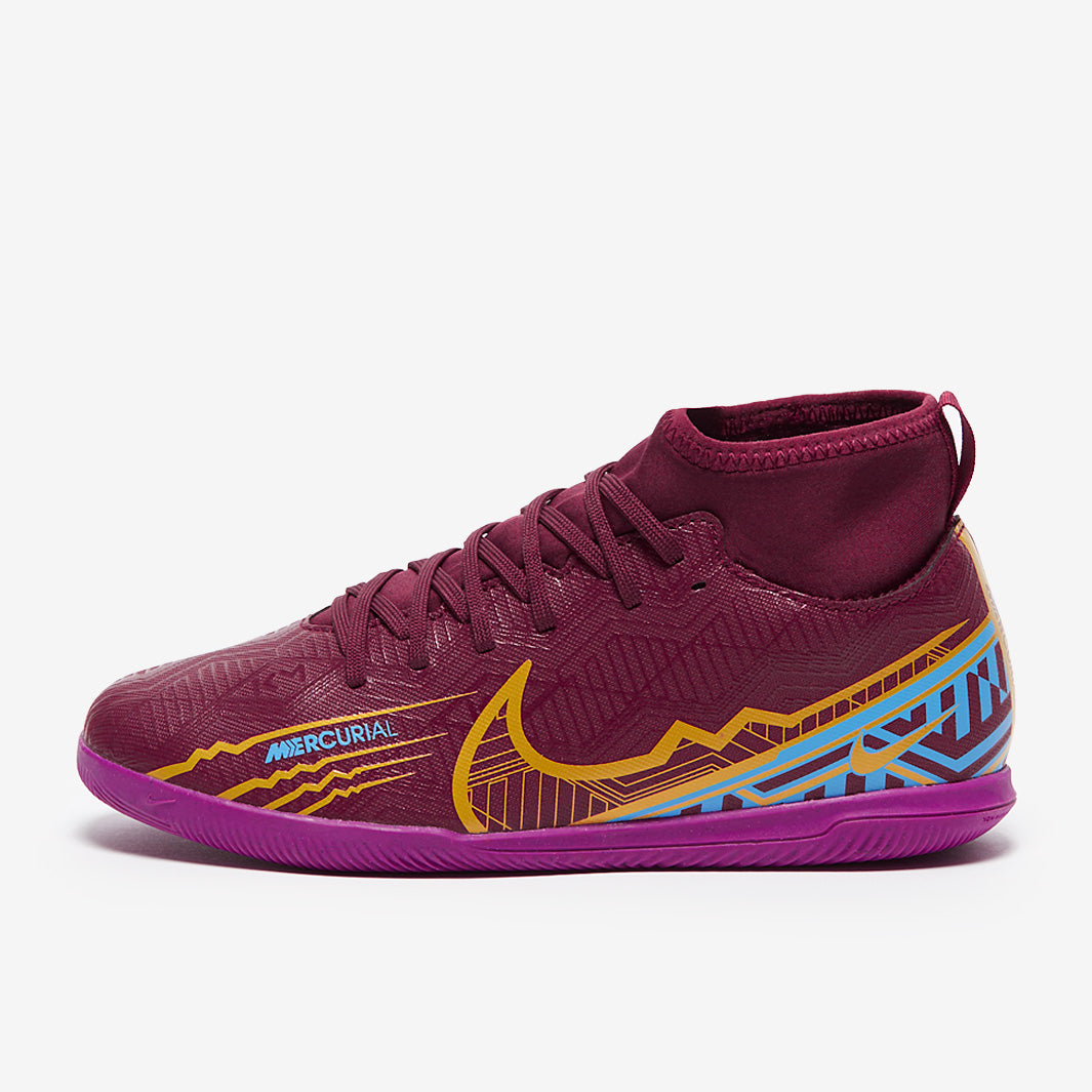 Nike Kids Mercurial Superfly IX Club KM IC - Dark Beetroot/Mtlc Vivid Gold