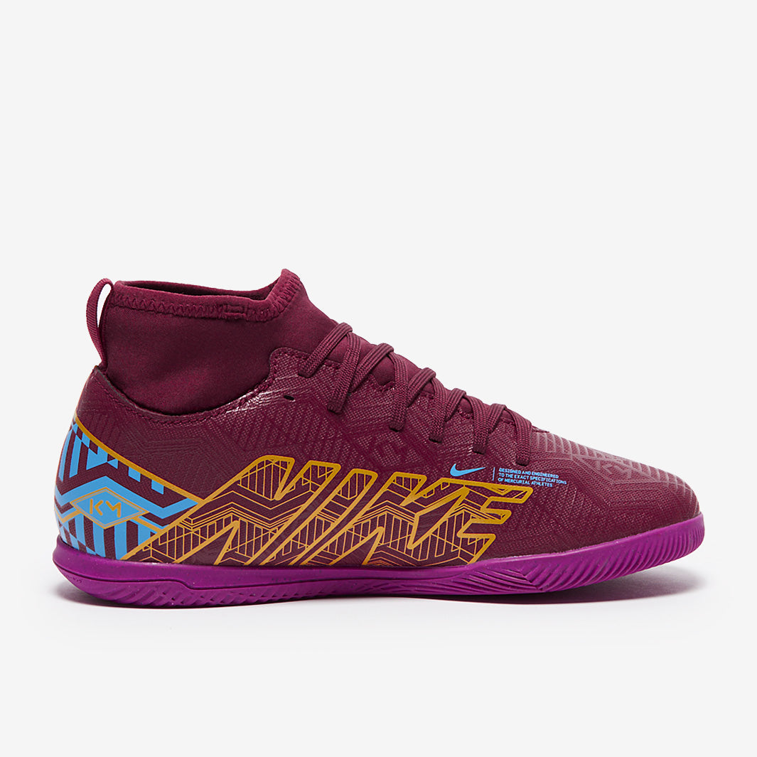Nike Kids Mercurial Superfly IX Club KM IC - Dark Beetroot/Mtlc Vivid Gold