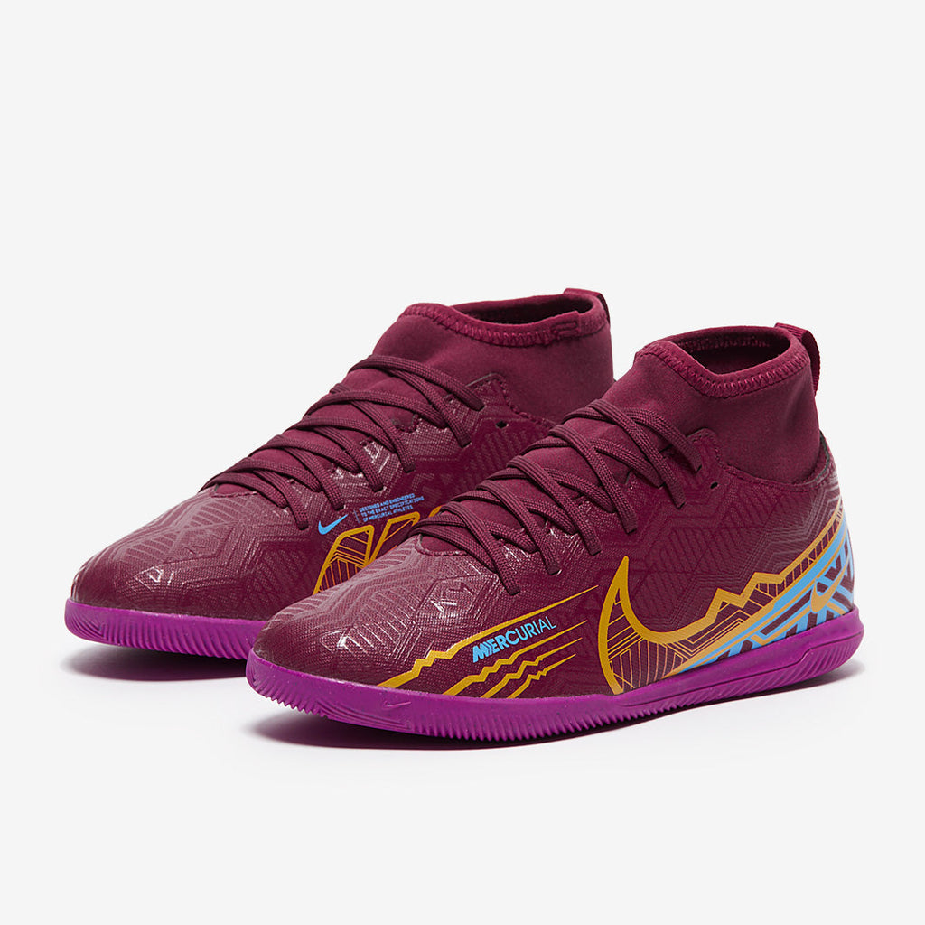 Nike Kids Mercurial Superfly IX Club KM IC - Dark Beetroot/Mtlc Vivid Gold