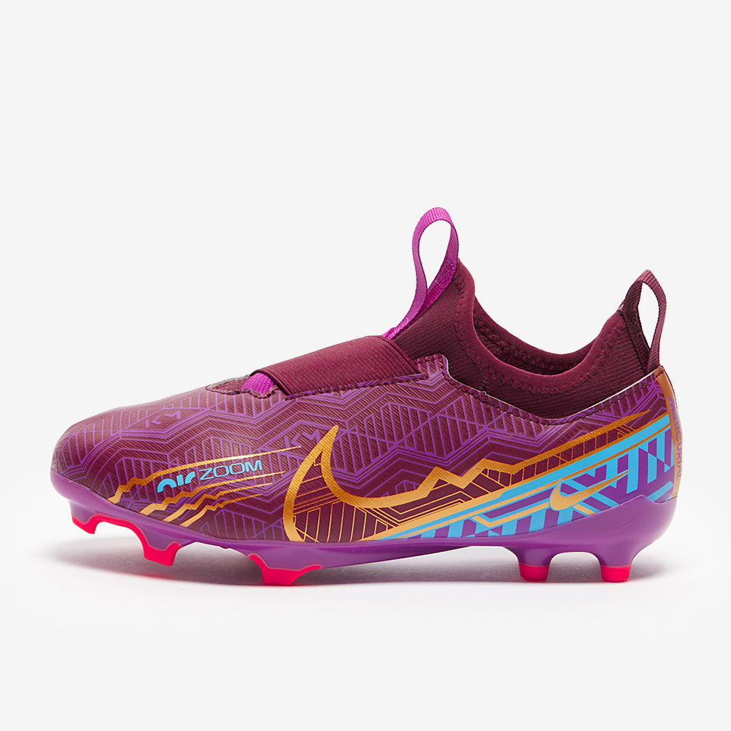 Nike Kids Zoom Mercurial Vapor XV Academy KM FG/MG - Dark Beetroot/Mtlc Vivid Gold