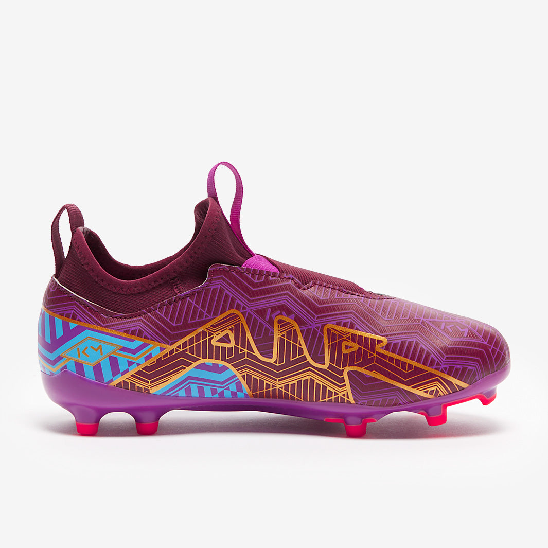 Nike Kids Zoom Mercurial Vapor XV Academy KM FG/MG - Dark Beetroot/Mtlc Vivid Gold