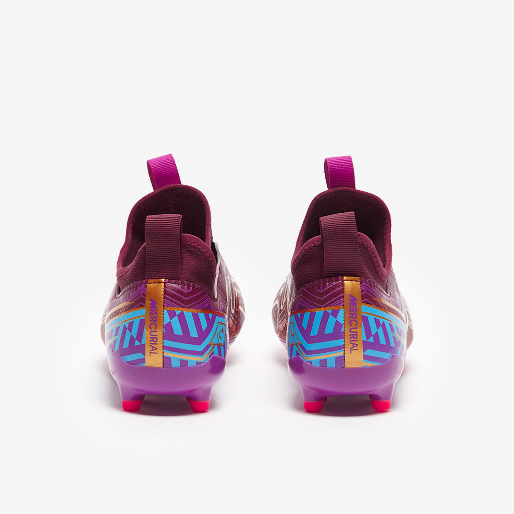 Nike Kids Zoom Mercurial Vapor XV Academy KM FG/MG - Dark Beetroot/Mtlc Vivid Gold