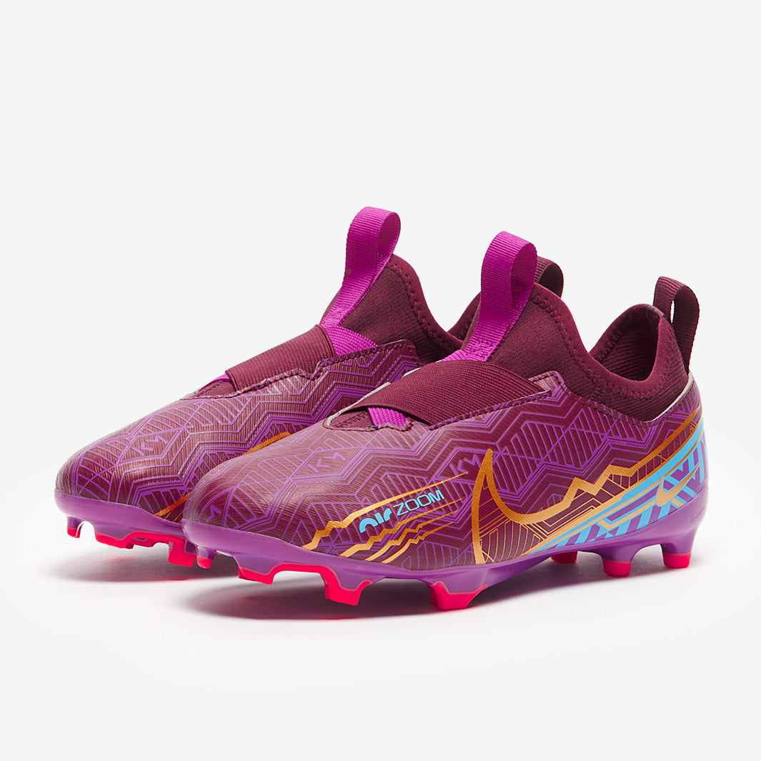 Nike Kids Zoom Mercurial Vapor XV Academy KM FG/MG - Dark Beetroot/Mtlc Vivid Gold