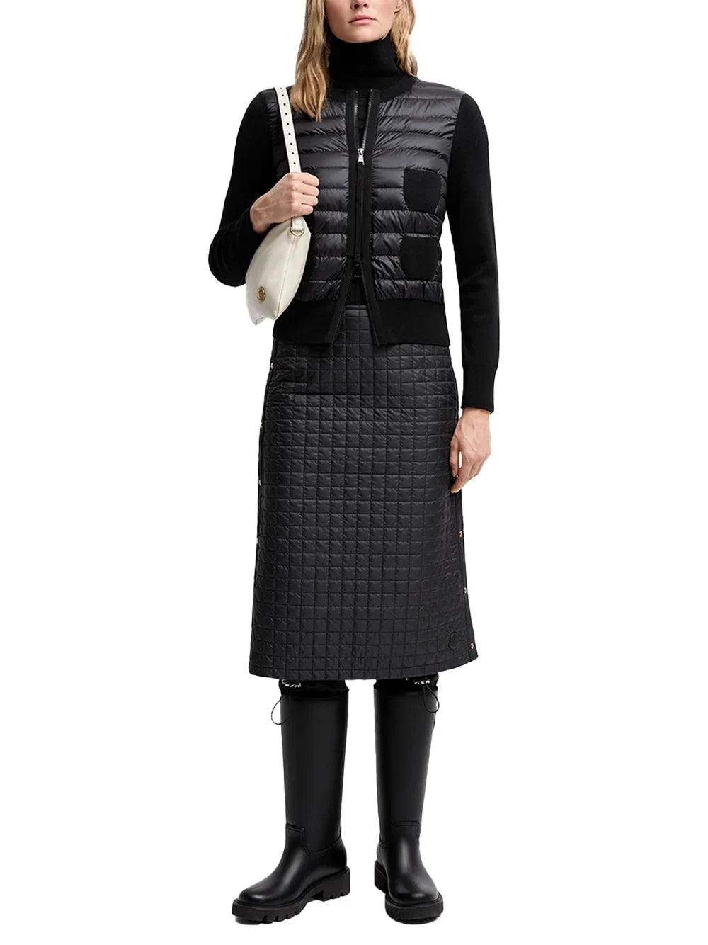 Moncler Merino Wool and Down-Padded Down Cardigan