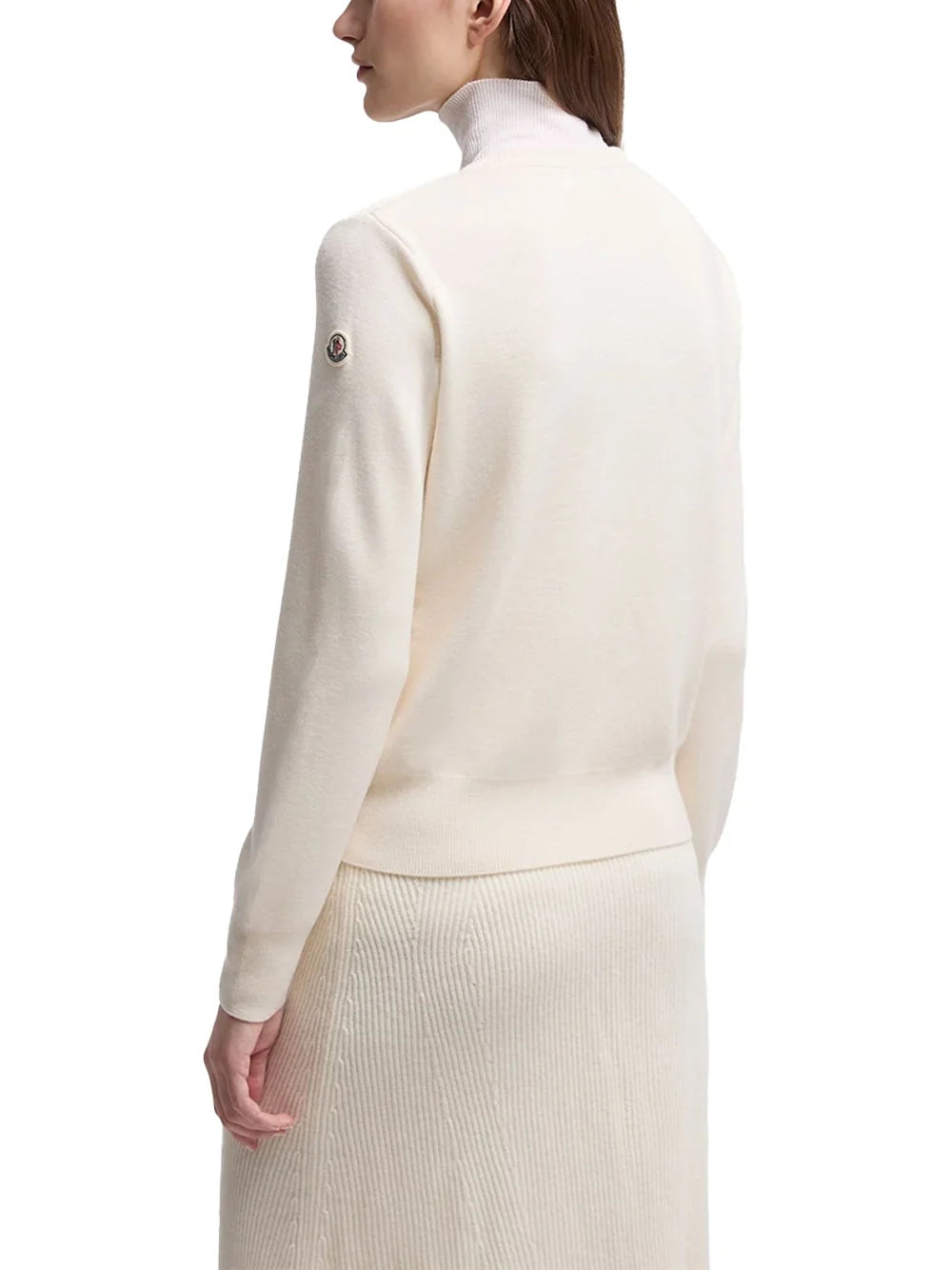 Moncler Padded Hybrid Cardigan — White