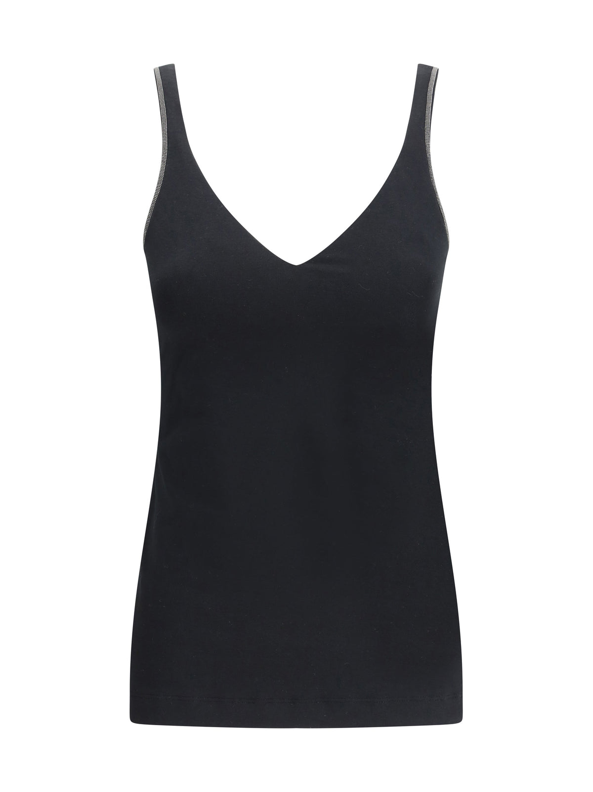 Brunello Cucinelli Jewel-Embellished Cotton Tank Top