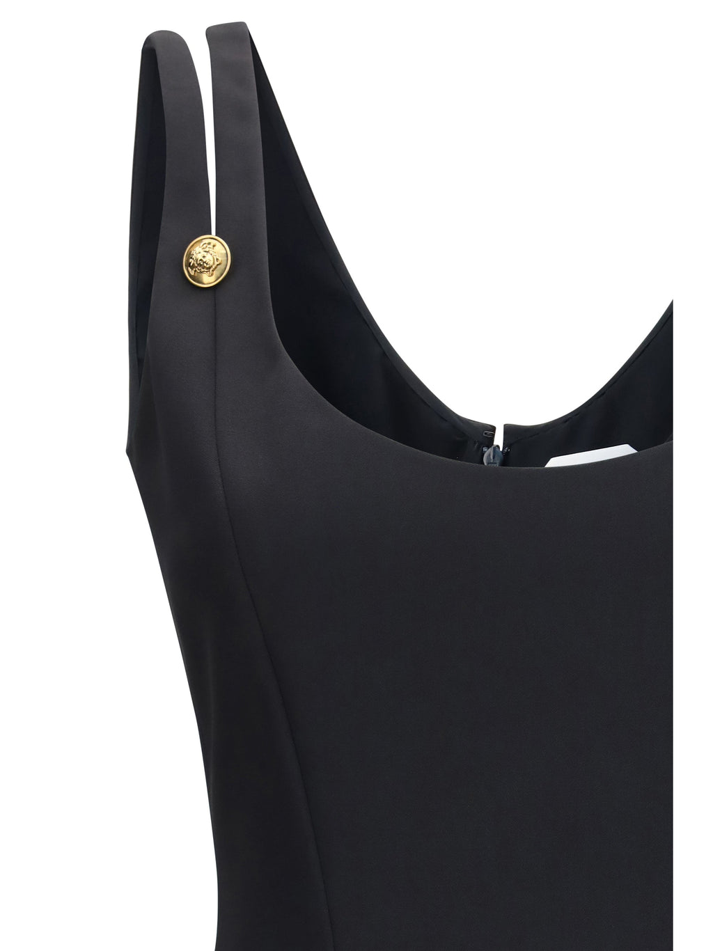 Versace Grain de Poudre Wool Dress — Black
