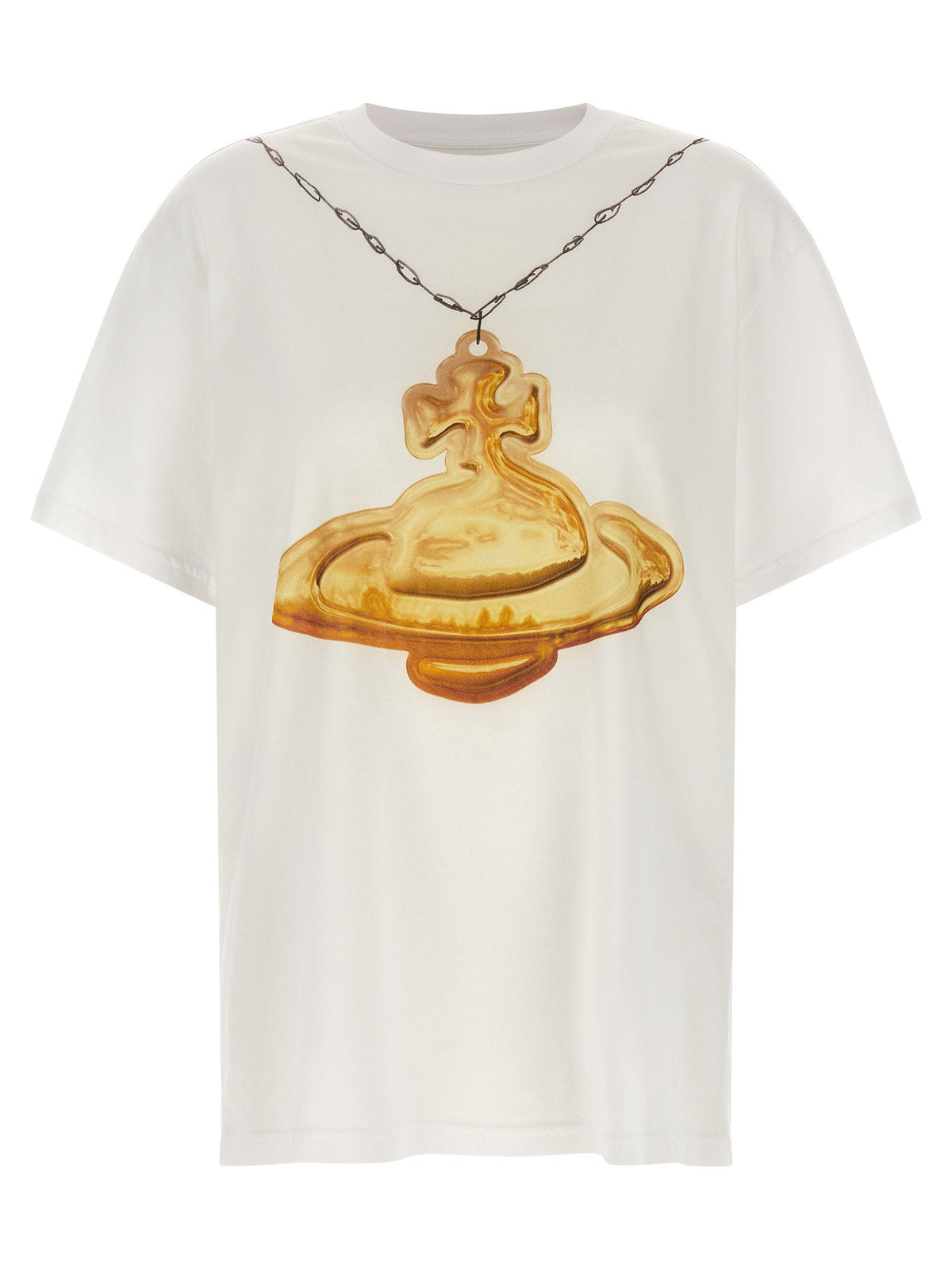 Vivienne Westwood Gold Orb Trompe-l'Oeil Print T-Shirt — White