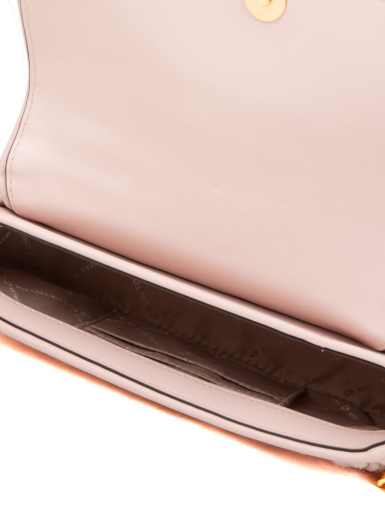 Michael Kors Quilted Cotton Crossbody Bag — Pink
