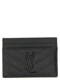 Saint Laurent Matelassé Card Case — Black