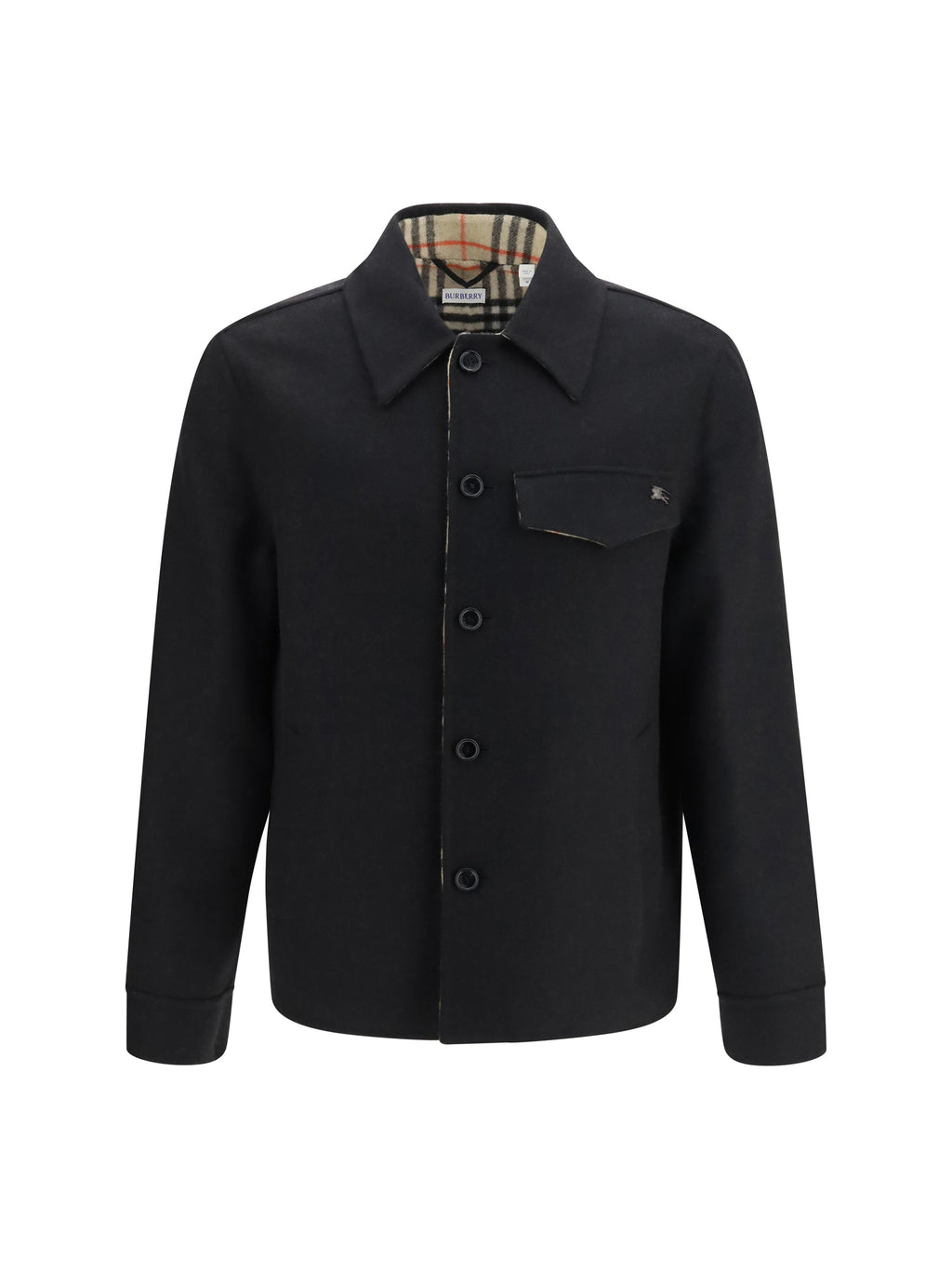 Burberry Herringbone Wool Jacket — Black