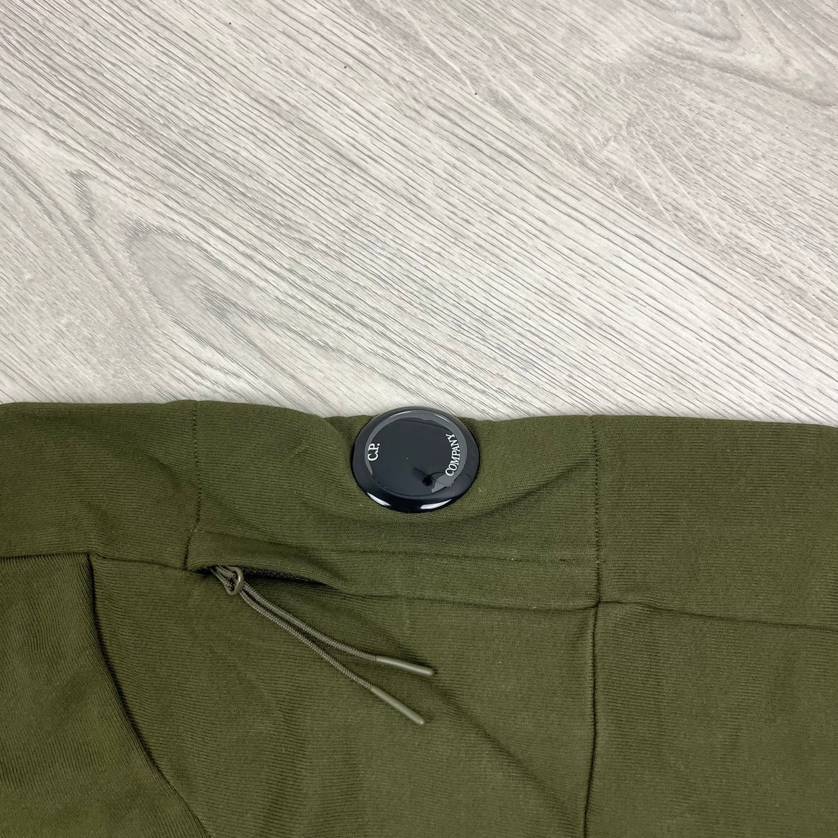 CP Company Raised Fleece Zip Hoodie - Ivy Green
