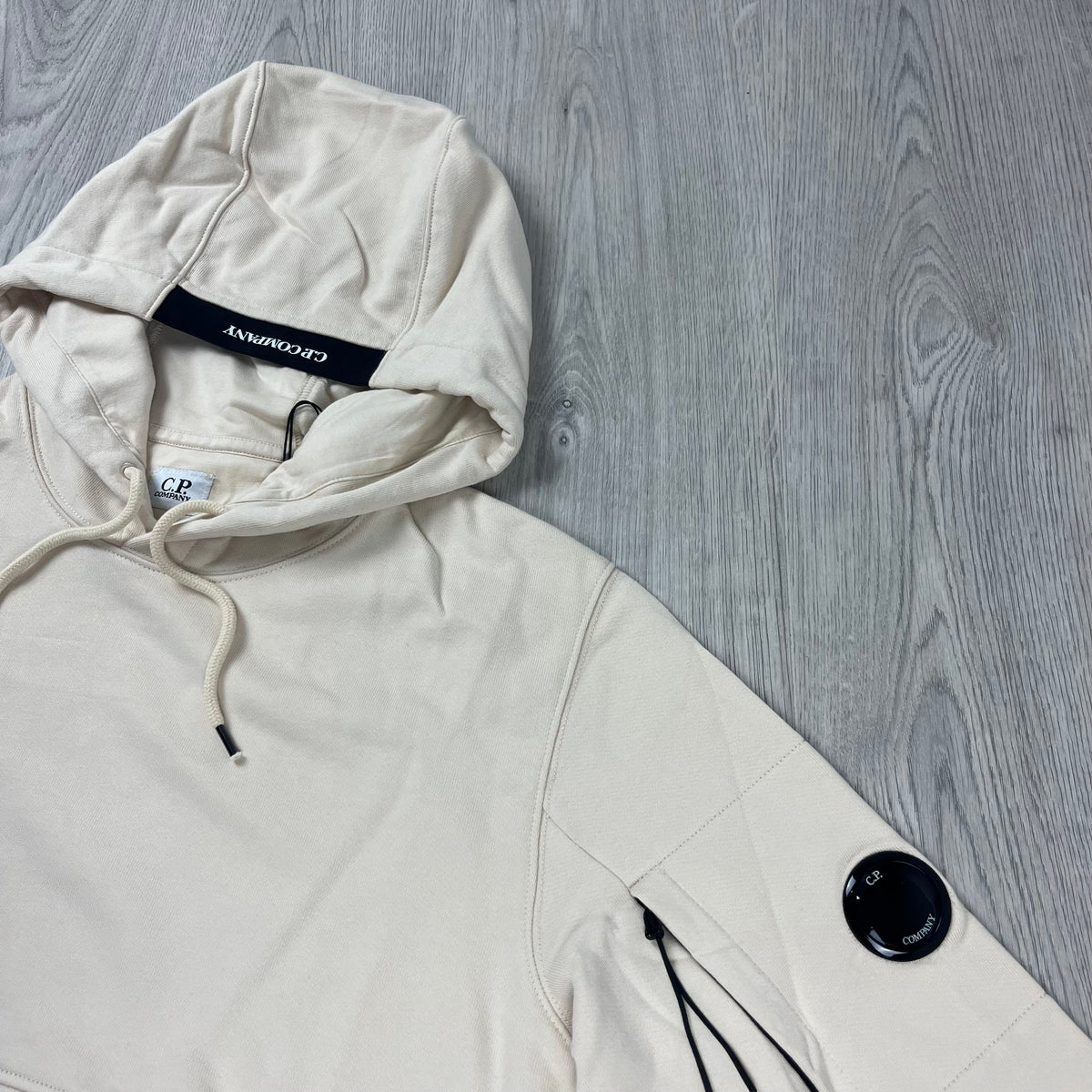 CP Company Raised Fleece Hoodie - Pistachio Shell