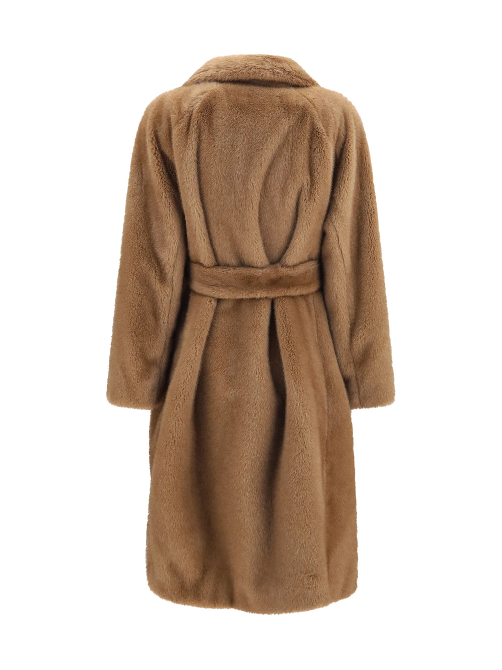 'S Maxmara Faux Fur Coat — Beige