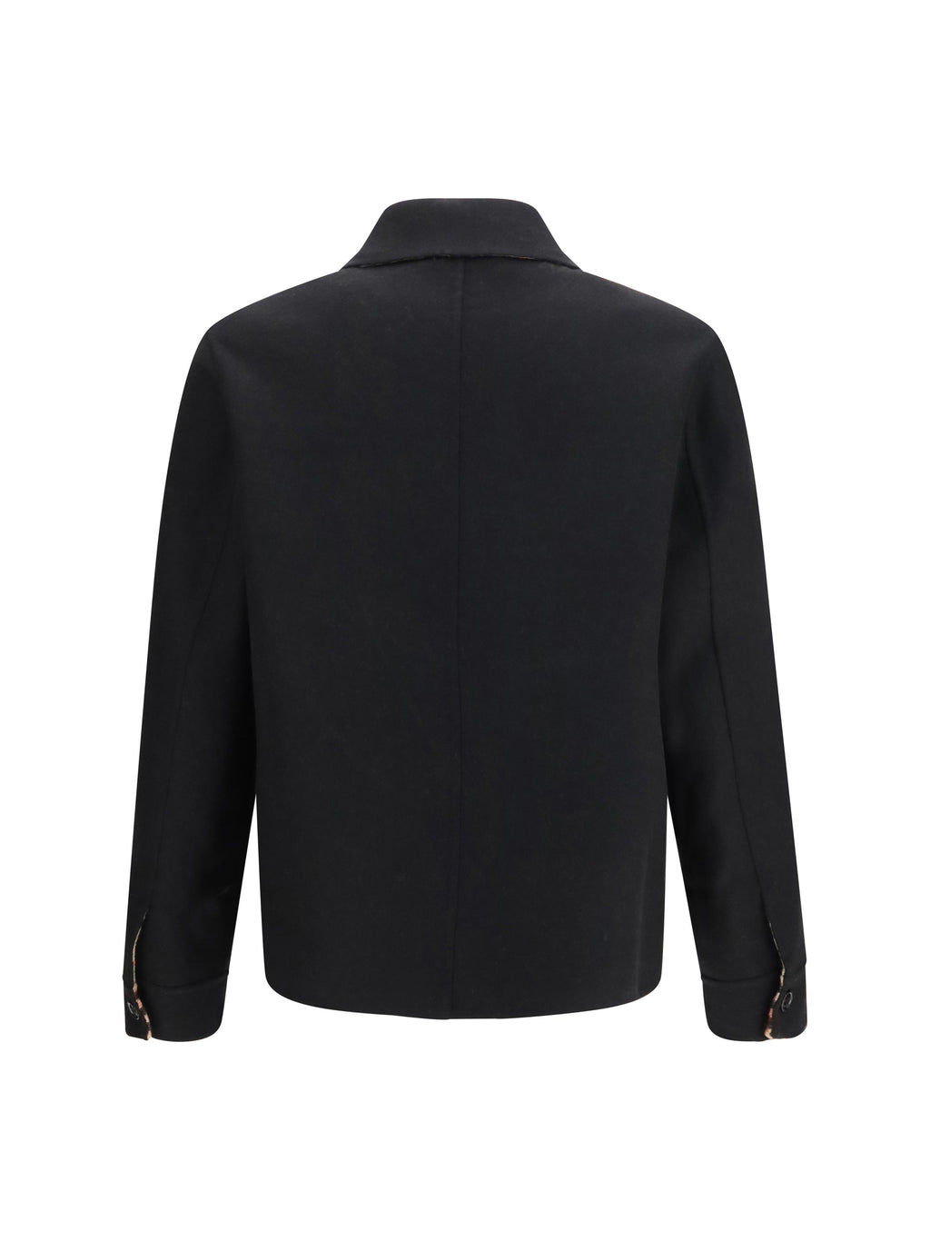 Burberry Herringbone Wool Jacket — Black