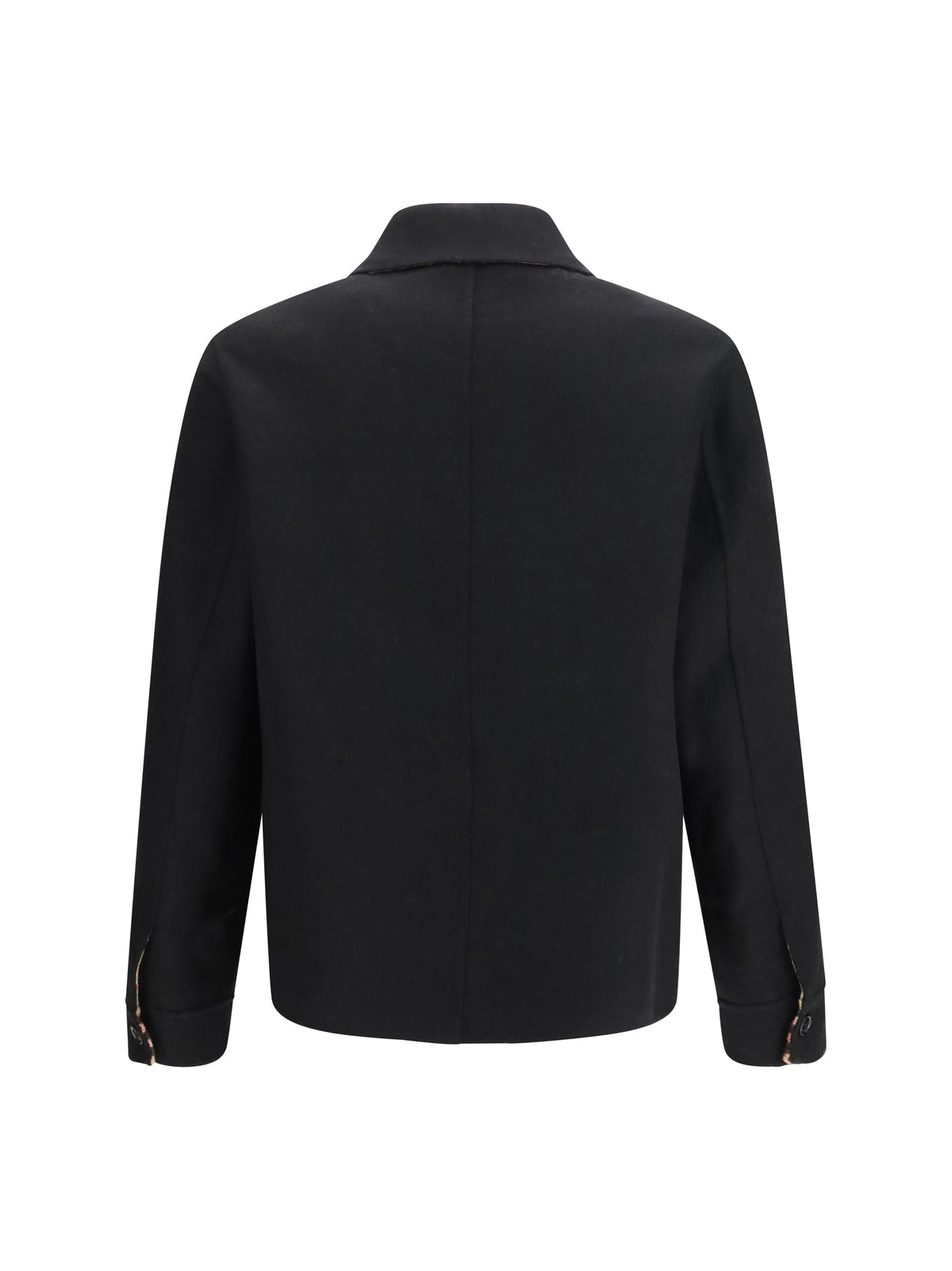 Burberry Herringbone Wool Jacket — Black
