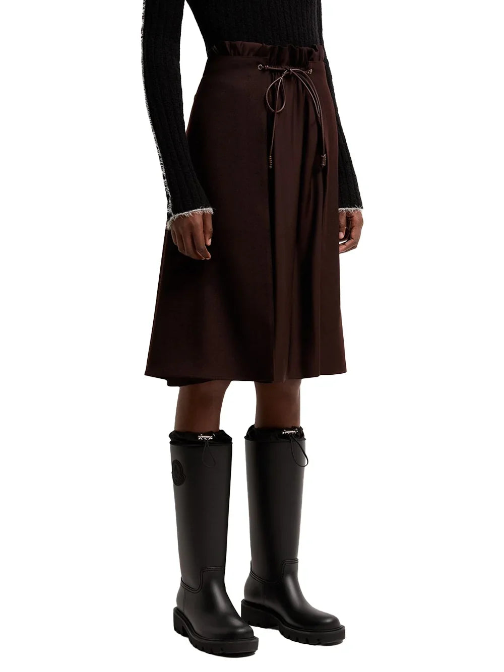 Moncler Virgin Wool Gabardine Skirt