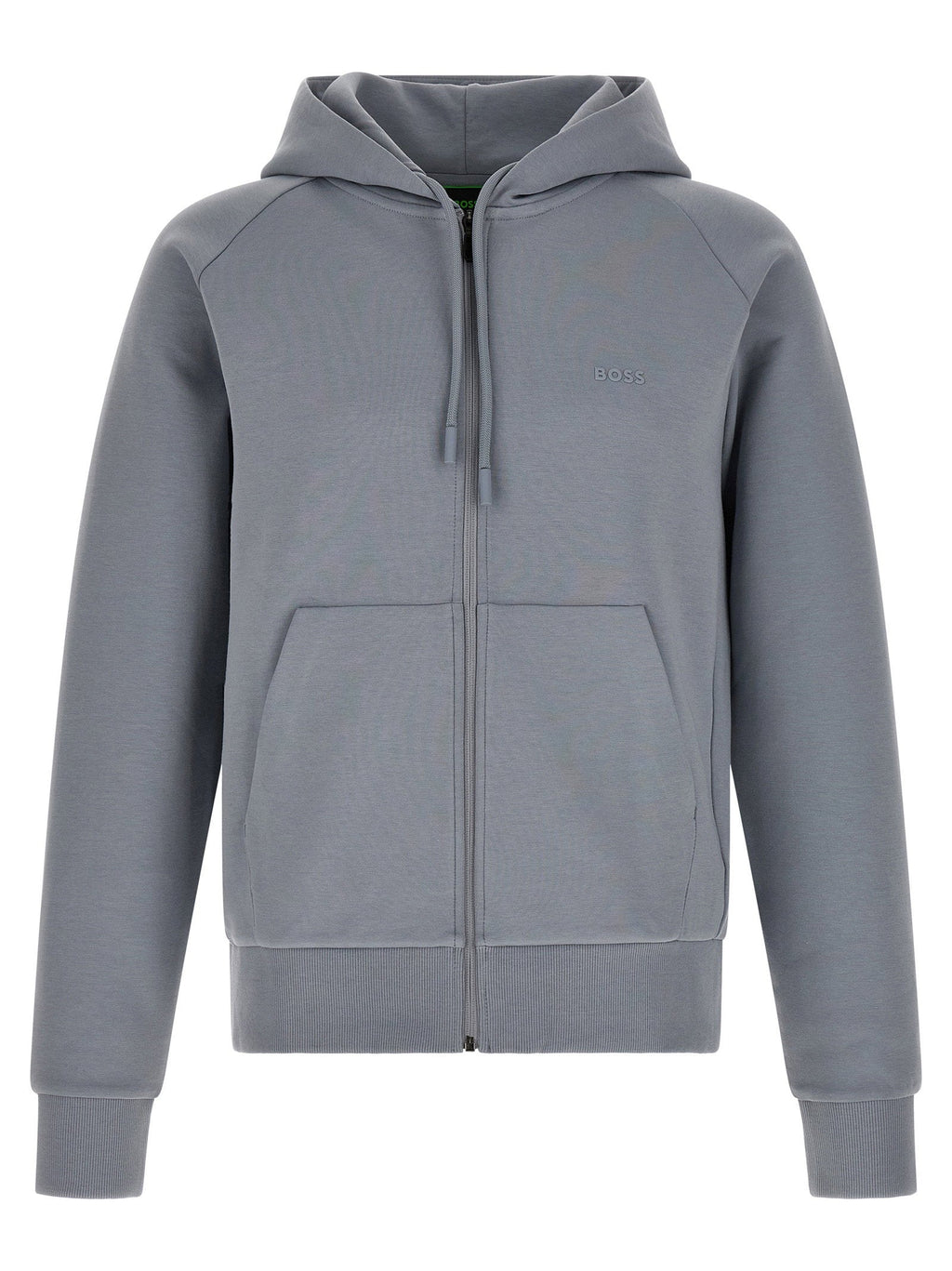 Hugo Boss Cotton-Canvas Hoodie — Gray