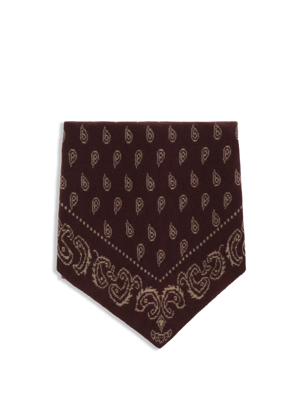 Guest In Residence Reversible Cashmere Paisley Jacquard Scarf — Brown