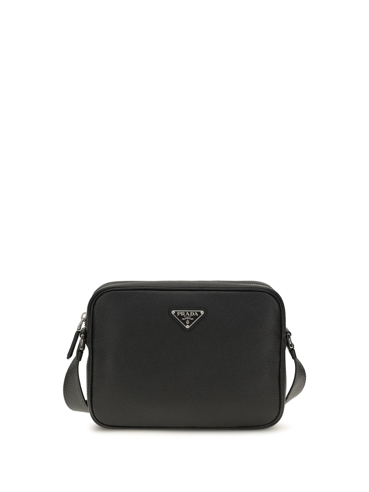 Prada Logo-Enameled Triangle Shoulder Bag