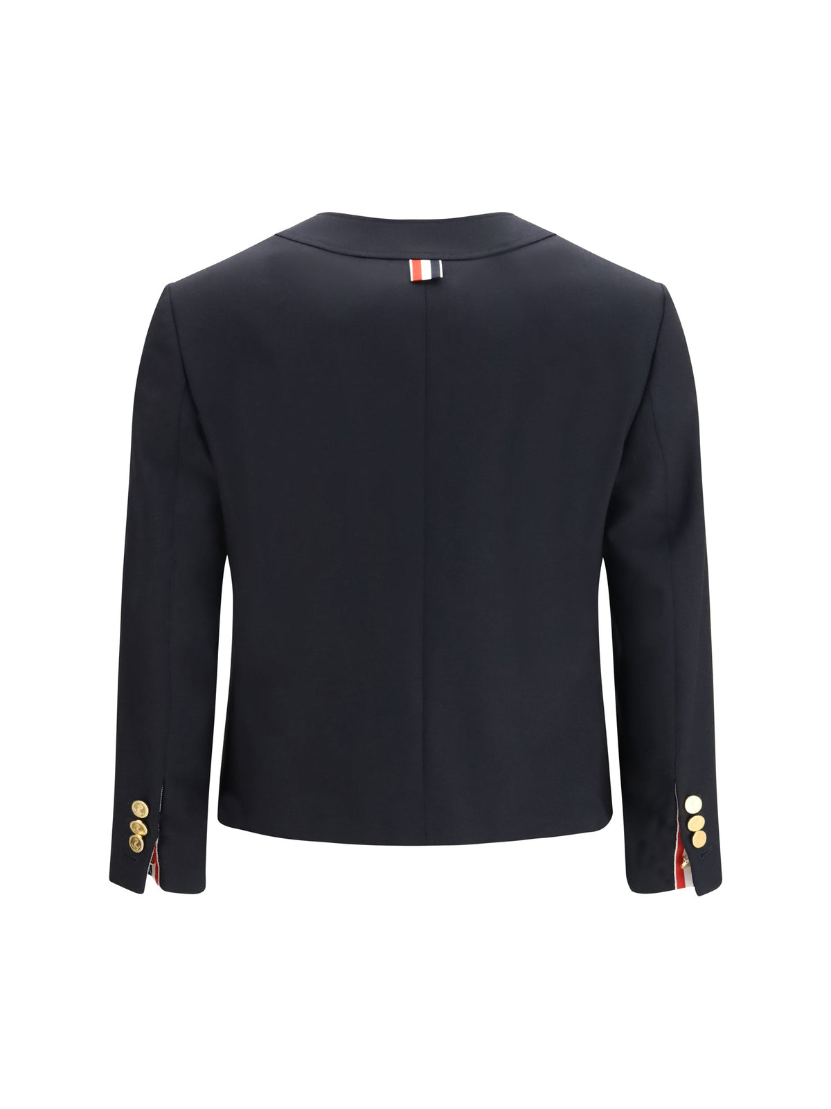 Thom Browne Hopsack Cardigan Blazer — Navy