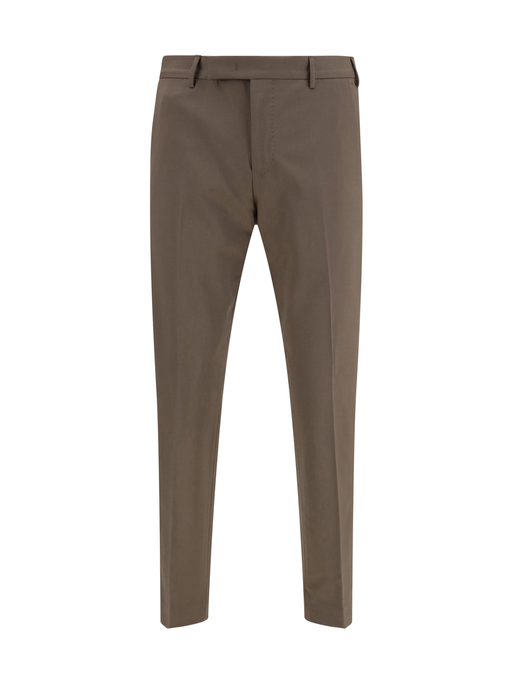 Pt Torino Stretch Virgin Wool Trousers — Brown