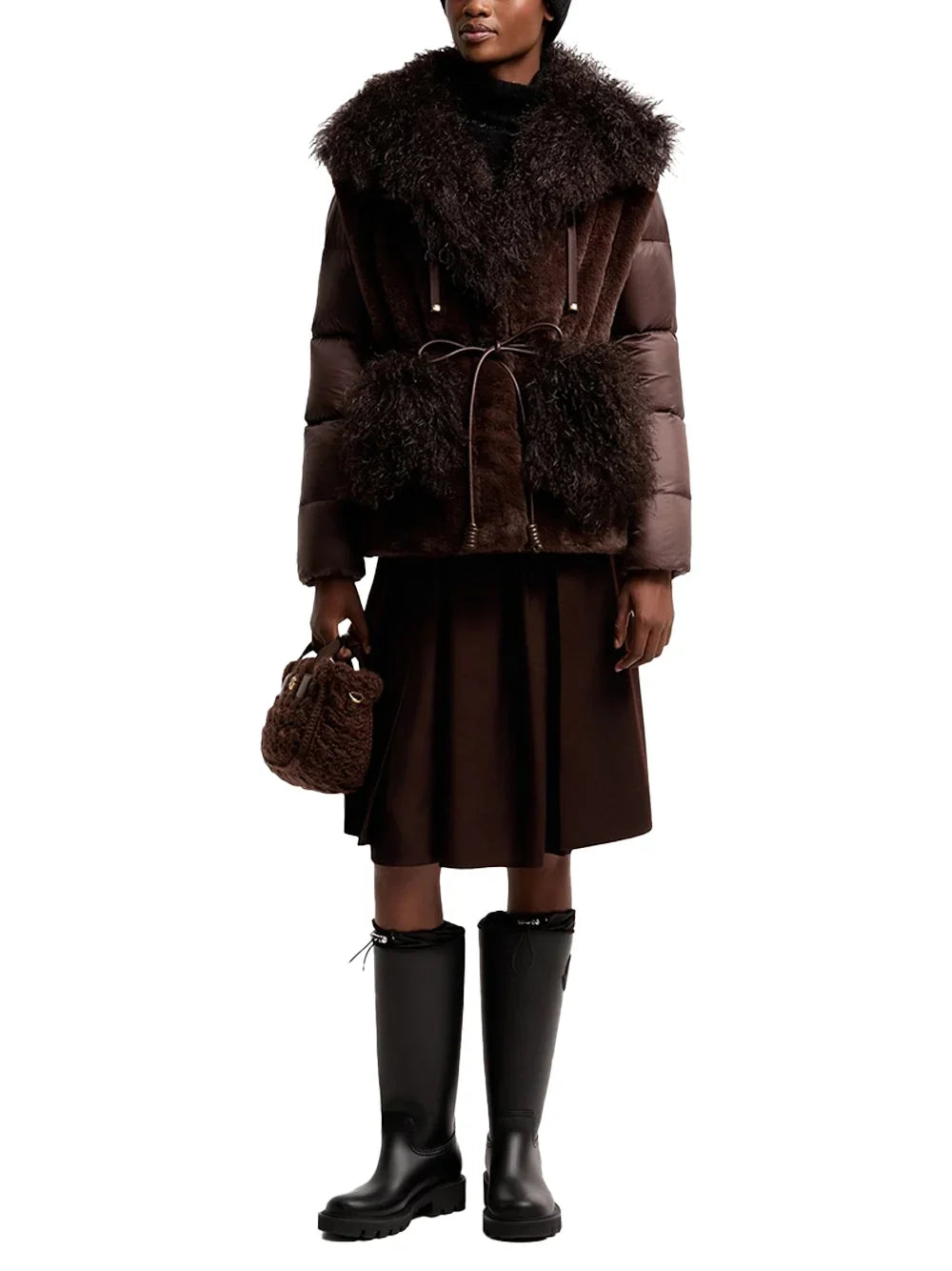 Moncler Virgin Wool Gabardine Skirt