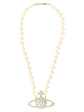 Vivienne Westwood Pearl and Crystal Orb Necklace — White