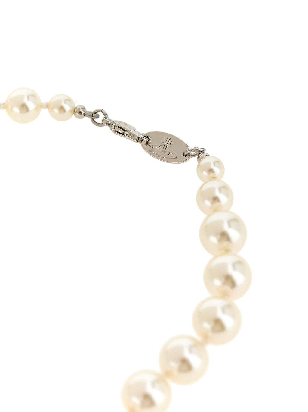 Vivienne Westwood Pearl and Crystal Orb Necklace — White