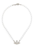 Vivienne Westwood Mini Bas Relief Necklace — White