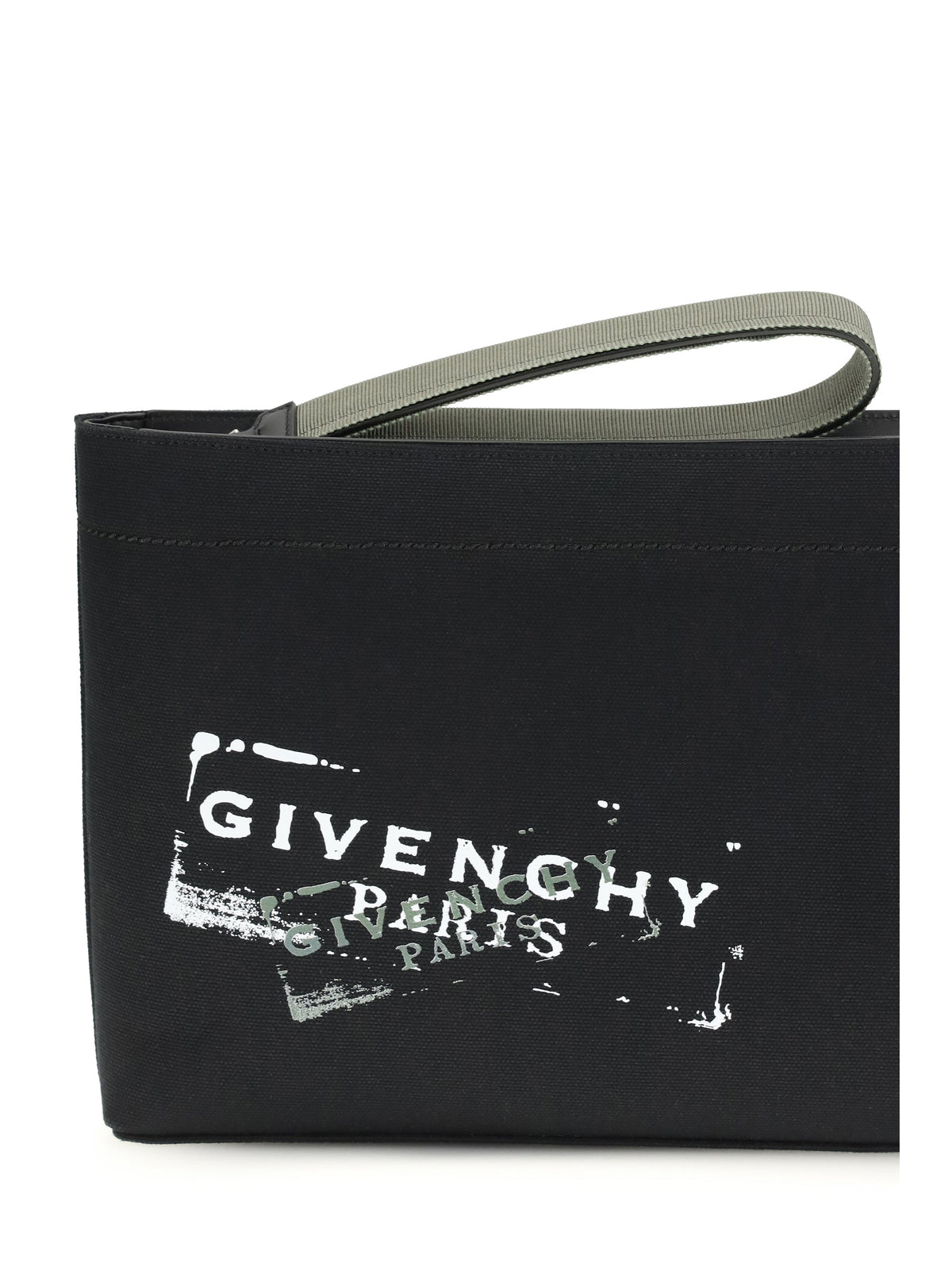 Givenchy Logo-Print Cotton Pouch — Black