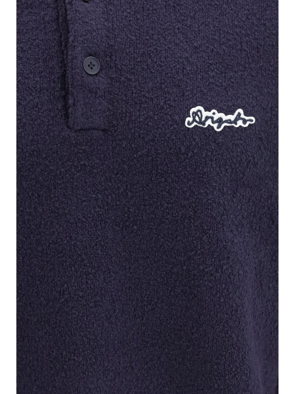 Axel Arigato Embroidered Logo Henley Sweater — Navy