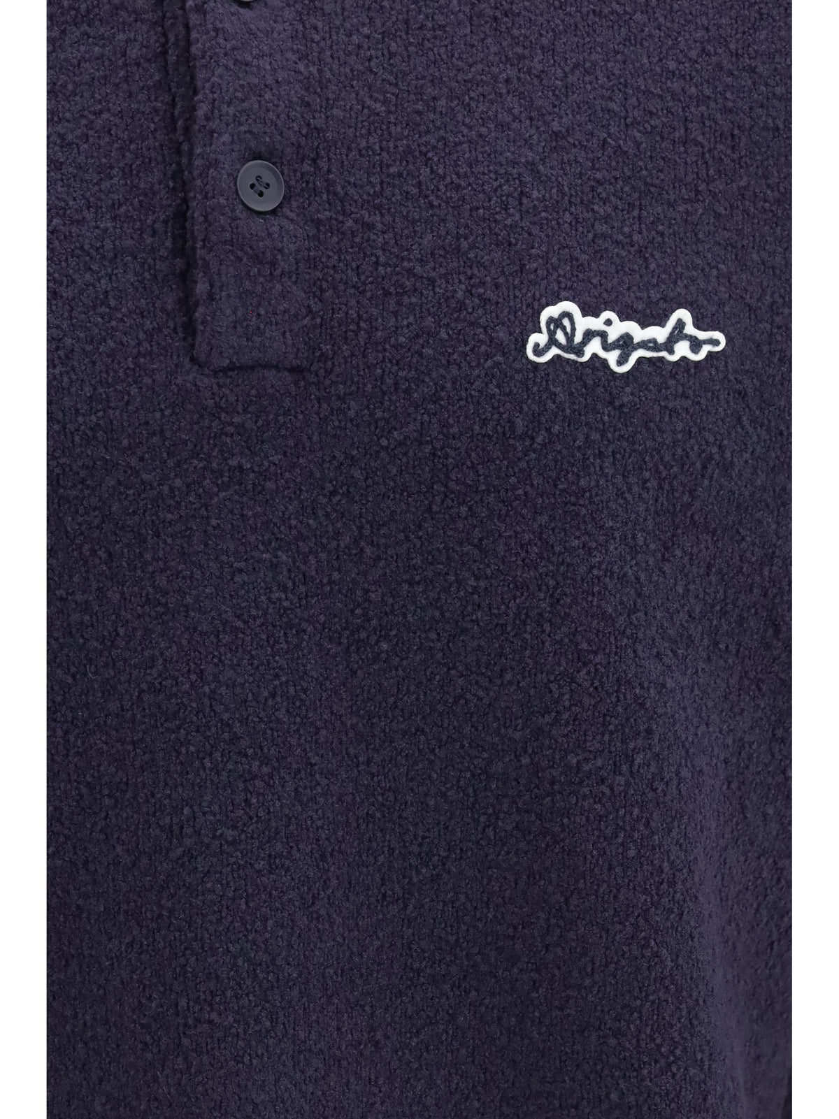 Axel Arigato Embroidered Logo Henley Sweater — Navy