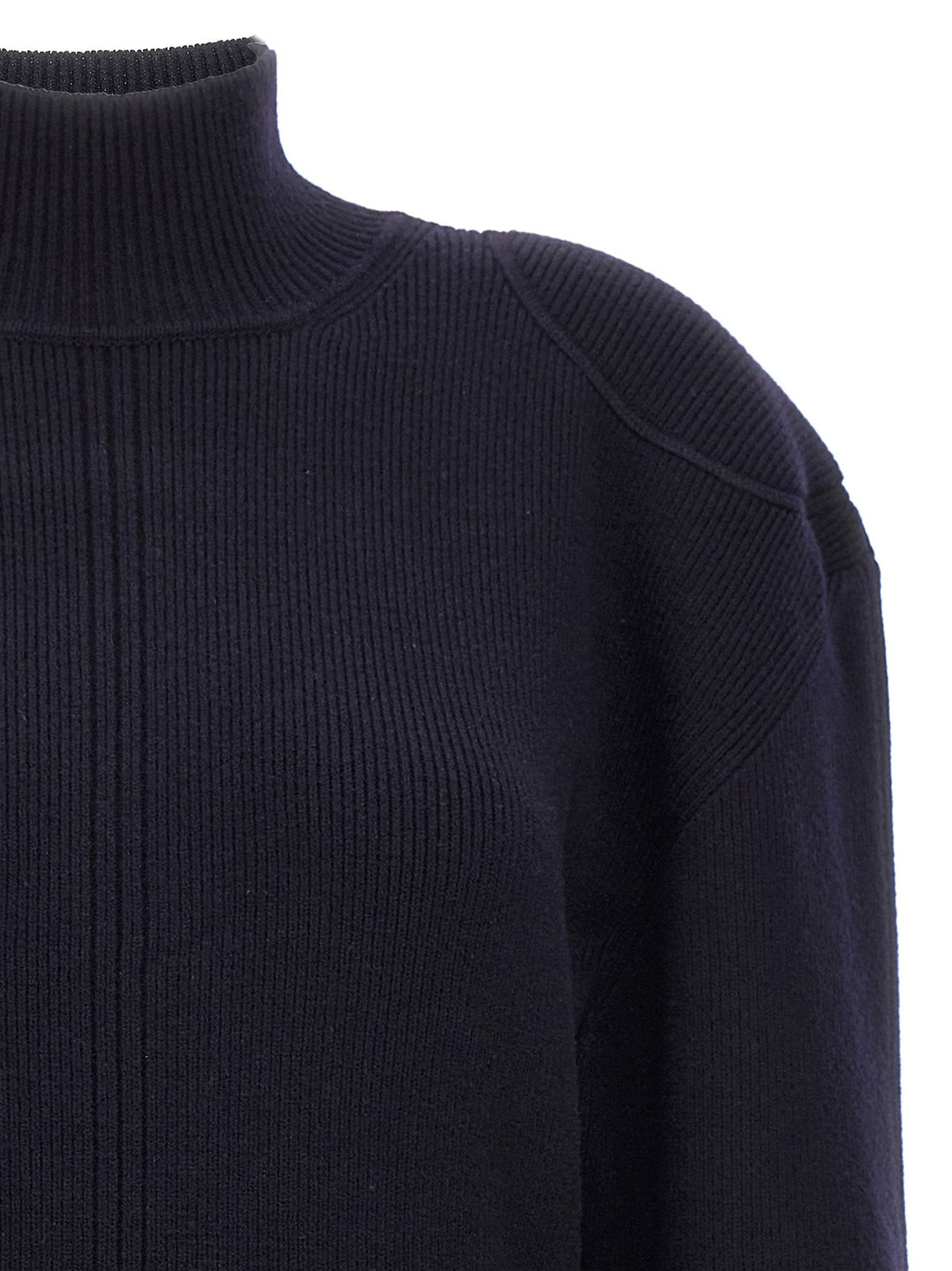 Stella Mccartney Wool Blend Knit Knit Dress — Navy