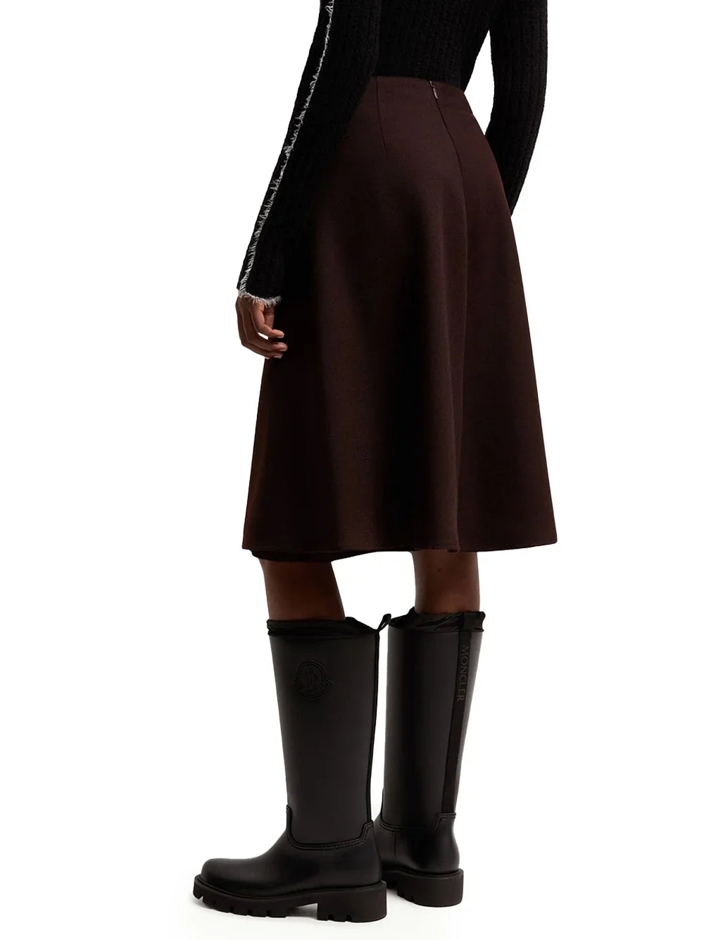 Moncler Virgin Wool Gabardine Skirt