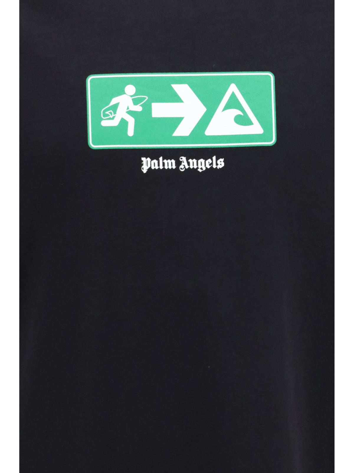 Palm Angels Street Signals Graphic Print T-Shirt — Black