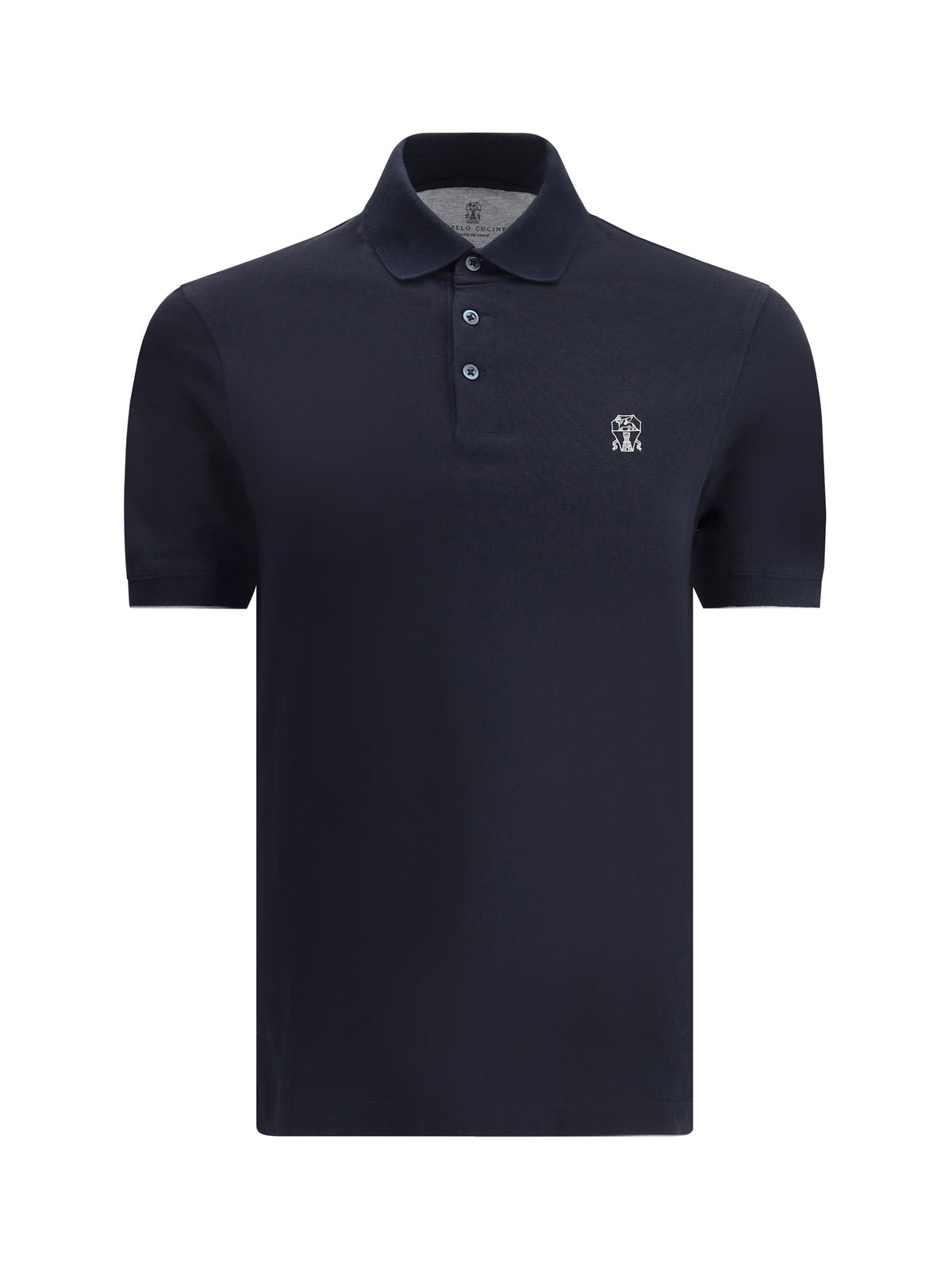 Brunello Cucinelli Cotton Polo — Navy